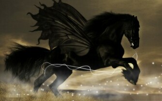Black Fantasy Horse Wallpaper