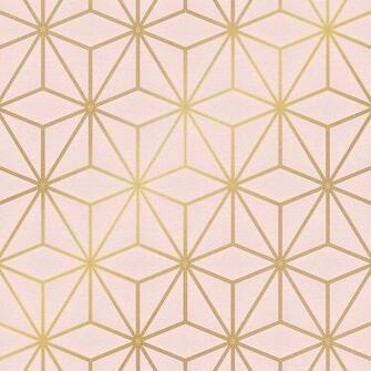 I Love Wallpaper Astral Metallic Blush Pink Geodesic