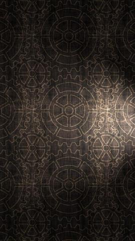 Vintage Gear Pattern Wallpaper iPhone