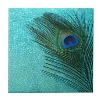 Footprints On White Sandy Beach Scenic Aqua Blue Ceramic Tiles