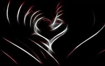 Abstract Heart Line White Red Black Wallpaper Background