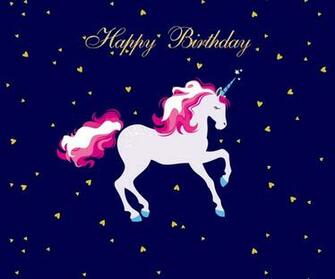 Unicorn Happy BirtHDay Photography Backdrops Blue Photo Background