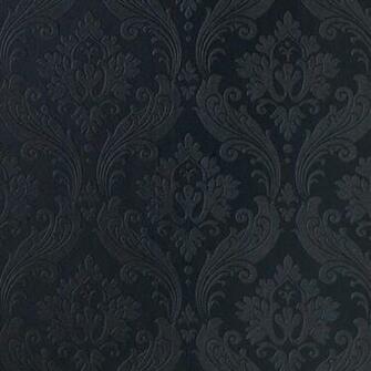 Designer Damask Wallpaper Vintage Flock In Black Image Hosted At