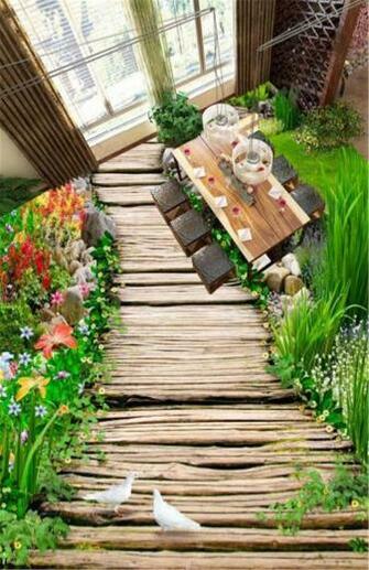 Custom Wallpaper 3d Floor Decoration Murals Best Floral Garden