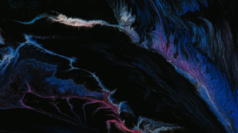 Aryclic Blue Galaxy Texture Planet 5k Mac Wallpaper