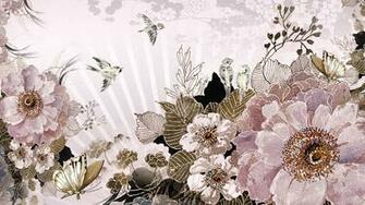 Birds Blossoms And Blooms Wallpaper