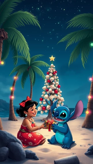 Lilo And Stitch Christmas Wallpaper