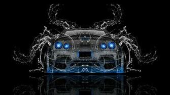 Nissan Gtr R35 Kuhl Tuning Back Super Water Splashes Car