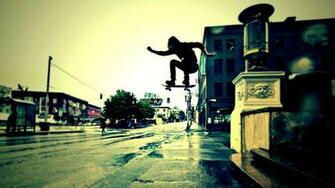Urban Skateboard Trick High Definition Wallpaper HD