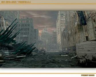 Destroyed City Background
