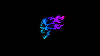 Skull Glowing Minimal Neon 5k Wallpaper HD Artist 4k