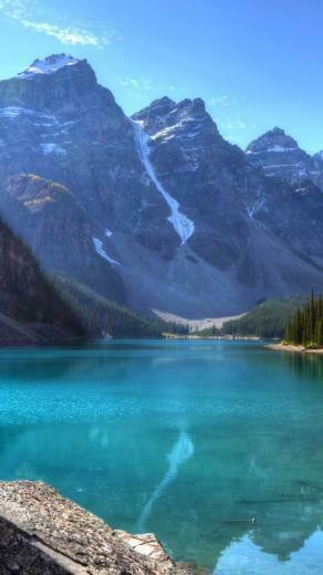 Wallpaper Lake 4k HD Mountains Forest Pine Os