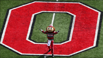 Brutus Buckeye At Midfield Ohio State Football Wallpaper