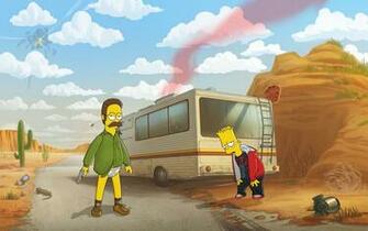 Crossover Bart Simpson Ned Flanders Humor Breaking Bad The