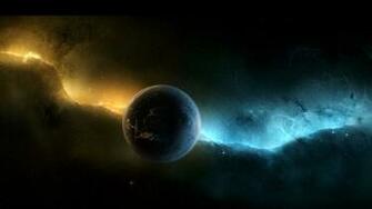 Outer Space Planets Aurora Spacescape Cosmo Wallpaper