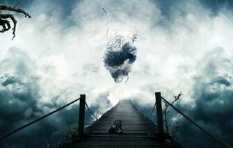 Wallpaper The Sky Clouds Bridge Text Owl Island Shoes