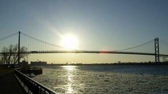 Ambassador Bridge In Windsor City Wallpaper