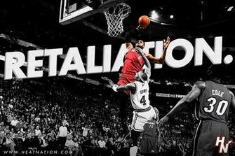 Lebron James Dunk Heat Wallpaper