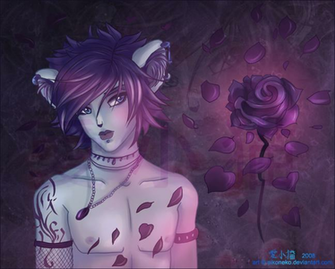 Purple Dream Neko Boy By Aikoneko