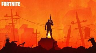 Fortnite Warrior Sunset Silhouette 4k Wallpaper And