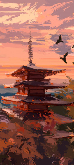Wallpaper Id Anime Shrine Phone Japan