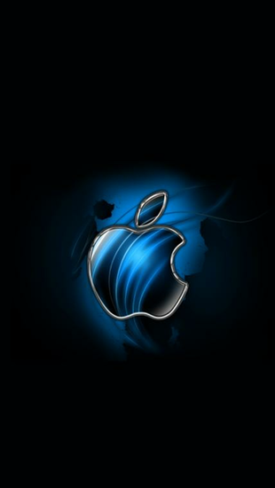 Swirly Apple Blue X Wallpaper