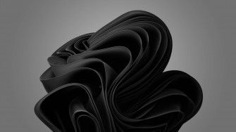 Windows 4k Black Wavy Layers Wallpaper