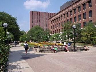 Hall To The Right Flowers In Bloom Here At University Of Michigan