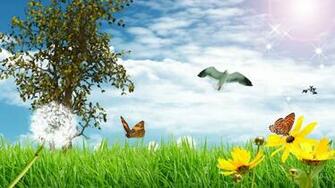 Persona Spring Butterfly Field Dandelion Flower Bird