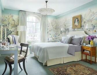 Gracie Chinoiserie Wallpaper Takes Center Stage In The Master Bedroom