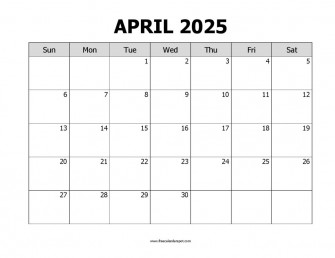 April Calendar Printable Wallpaper