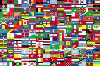 Flags Of The World Globe Wallpaper 125cm X 84cm