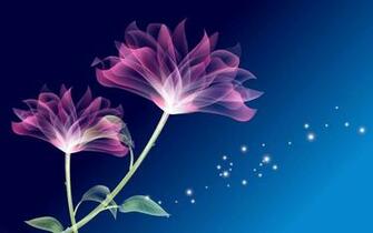 Glowing Flowers Wallpaper Wide HD