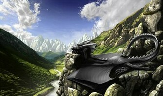 Pure Black Dragon Dragons Wallpaper