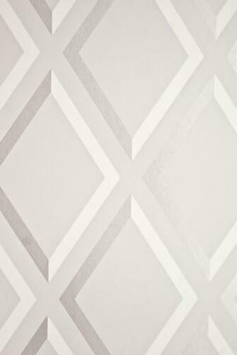 Pompeian Trellis Wallpaper Geometric Light Grey And White Diamond