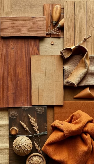 Collage Brown Wallpaper
