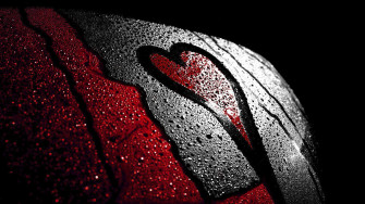 Heart Love Red Black Wallpaper Background