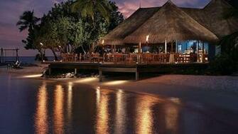 Luxury Resort At Night HD Wallpaper