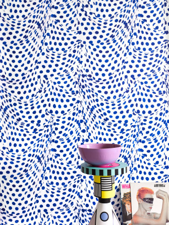 Audrey Dot Navy Wallpaper Voutsa