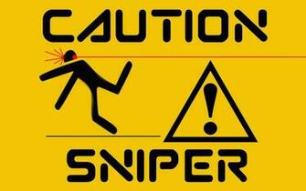Caution Sniper Wallpaper Myspace Background
