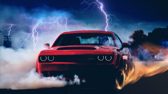 Dodge Challenger Black Wallpaper