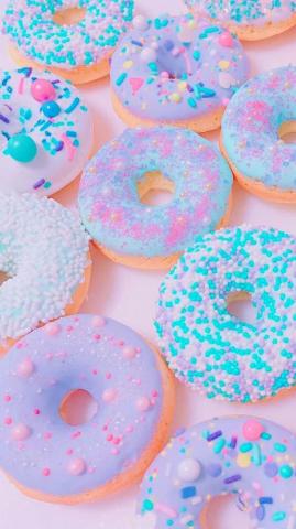 Unicorn Donuts Kue Macaroon Pesta Es Krim Seni Makanan