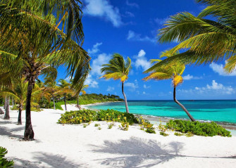 Serene Beach Vacation At Tropical Resort Wallpaper
