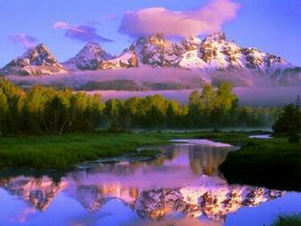 Pink Cloud On Mountain Scenery Background This