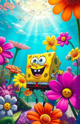 Spongebob Flower Background