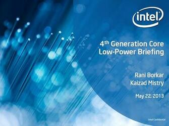 Intel Details 4th Generation Haswell Low Power Architecture