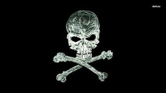 Glass Skull And Bones Wallpaper Digital Art