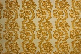 Gold Flocked Damask Vintage Wallpaper Rosie S