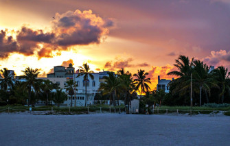Wallpaper Beach Sunset Florida Miami Image For