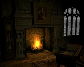 On Your Computer Screen By Old Fireplace Animated Wallpaper